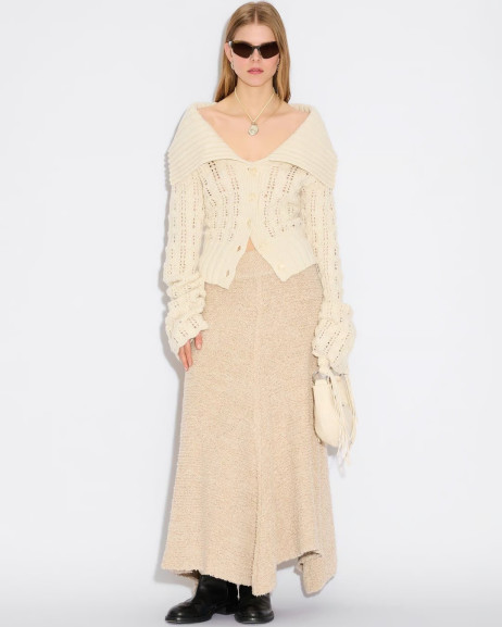 Long Oversized Chunky Wool Cardigan