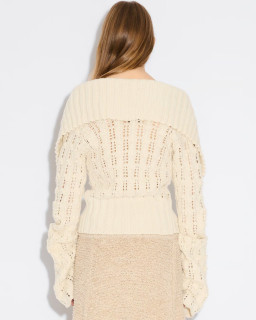 Long Oversized Chunky Wool Cardigan