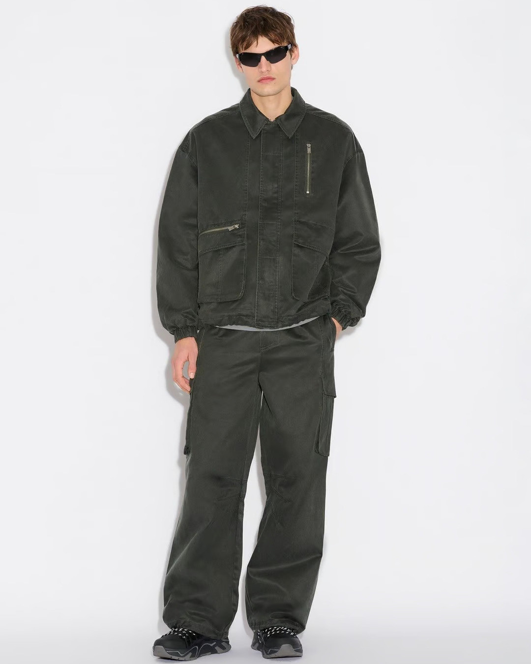Wide Leg Cargo Trousers Wide Leg Cargo Trousers