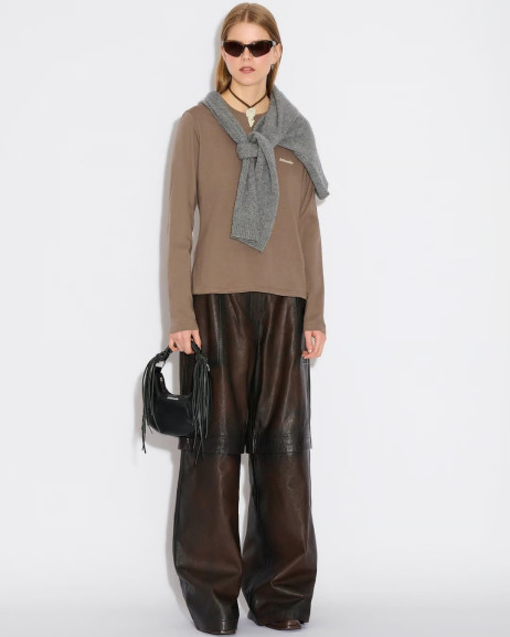 Leather Bag with Tassels