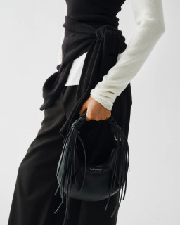 Leather Bag with Tassels