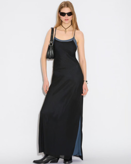 Elegant Forest Green Evening Dress with Belt